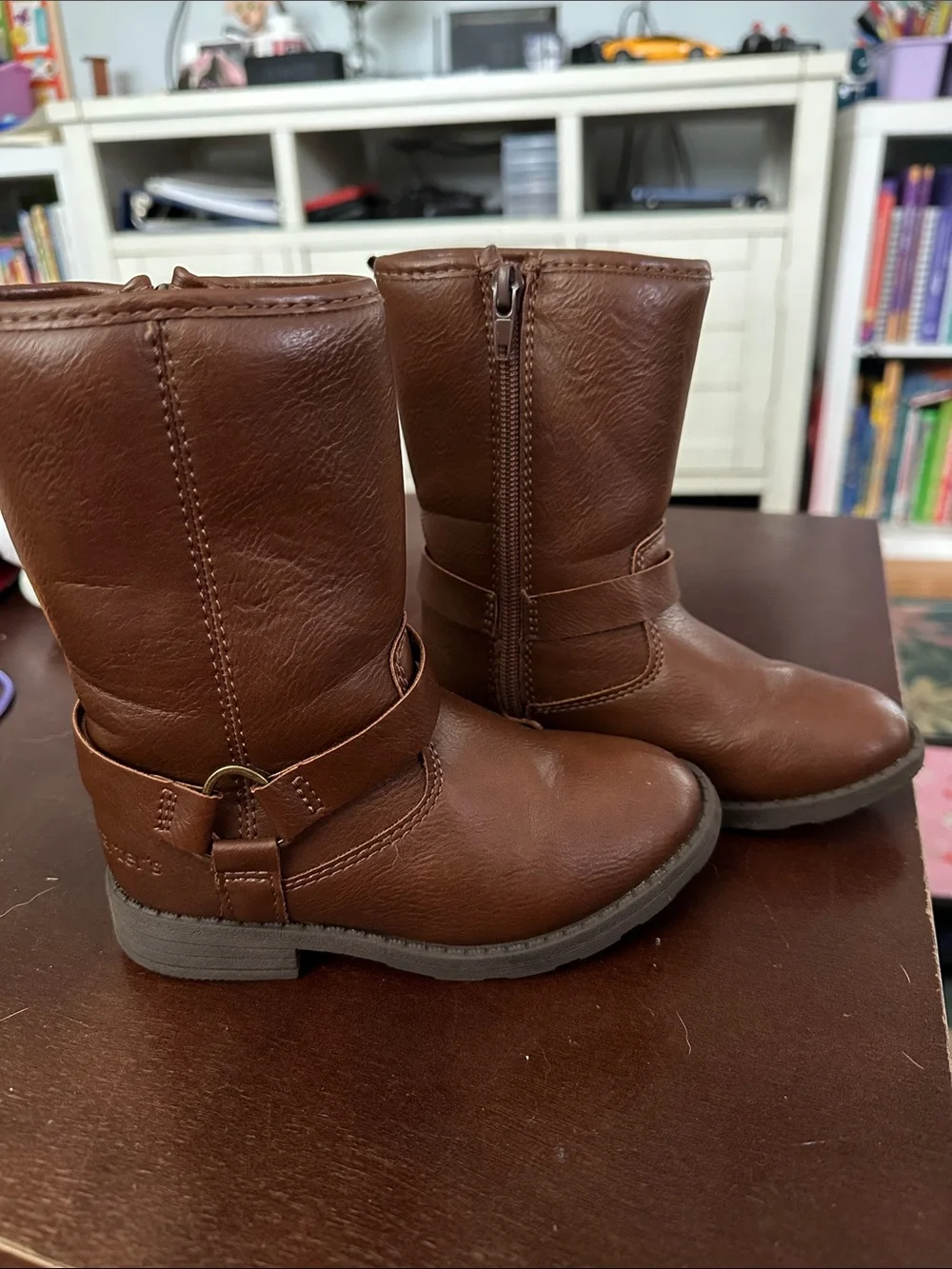 Carter's Brown Girls Boot with Side Zip
